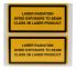 Brady 5 Sicherheitszeichen, Englisch, Schwarz/Gelb, Warnung Laserstrahl, H 52 mm B 105mm