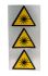 Brady 5 Sicherheitszeichen, , Schwarz/Gelb, Warnung Laserstrahl, H 50 mm B 50mm