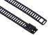 RS PRO Cable Tie, Ladder, 300mm x 7 mm, Black Polyester Coated Stainless Steel, Pk-100