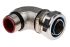 Adaptaflex M25 90° Elbow Conduit Fitting, Silver 25mm nominal size