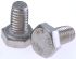 RS PRO Plain Stainless Steel Hex, Hex Bolt, M6 x 10mm