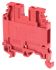 Entrelec SNA Series Red DIN Rail Terminal Block, 4mm², Single-Level, Screw Termination
