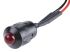 RS PRO Red Flashing LED Panel Mount Indicator, 24V dc, 8mm Mounting Hole Size, Lead Wires Termination