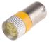 RS PRO Yellow LED Indicator Lamp, 28V dc, BA9s Base, 10mm Diameter, 120/110mcd