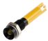 RS PRO Yellow Panel Mount Indicator, 24V dc, 6mm Mounting Hole Size, Solder Tab Termination, IP40