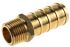 Legris Brass Pipe Fitting, Straight Threaded Tailpiece Adapter, Male R 1/2in to Male 19mm