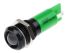 Indikátor pro montáž do panelu 14mm Prominentní barva Zelená, typ žárovky: LED Pájecí plíšek, 12V RS PRO