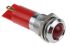 RS PRO Red Panel Mount Indicator, 24V dc, 14mm Mounting Hole Size, Solder Tab Termination