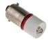 RS PRO Red LED Indicator Lamp, 24V ac/dc, BA9s Base, 10mm Diameter, 1750mcd