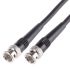 Radiall Male BNC to Male BNC Coaxial Cable, 3m, RG59 Coaxial, Terminated