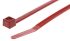 HellermannTyton Cable Tie, 150mm x 3.5 mm, Red Polyamide 6.6 (PA66), Pk-100