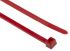 HellermannTyton Cable Tie, 270mm x 4.6 mm, Red Polyamide 6.6 (PA66), Pk-100