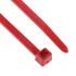 HellermannTyton Cable Tie, 200mm x 4.6 mm, Red Polyamide 6.6 (PA66), Pk-100
