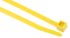 HellermannTyton Cable Tie, 150mm x 3.5 mm, Yellow Polyamide 6.6 (PA66), Pk-100