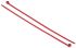HellermannTyton Cable Tie, 380mm x 7.6 mm, Red Polyamide 6.6 (PA66), Pk-100
