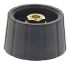 Sifam 夹头电位器旋钮, 6.35mm轴, 圆形轴, Φ29mmx17.9mm高旋钮, 黑色