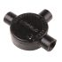 RS PRO T Piece, Conduit Fitting, 20mm Nominal Size, Steel, Black