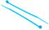 RS PRO Cable Tie, 100mm x 2.5 mm, Blue Nylon, Pk-100