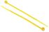 RS PRO Cable Tie, 100mm x 2.5 mm, Yellow Nylon, Pk-100