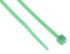RS PRO Cable Tie, 165mm x 2.5 mm, Green Nylon, Pk-100