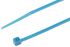 RS PRO Cable Tie, 203mm x 2.5 mm, Blue Nylon, Pk-100