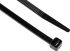 RS PRO Cable Tie, 190mm x 4.8 mm, Black Nylon, Pk-100