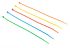 RS PRO Cable Tie, 150mm x 3.6 mm, Assorted Nylon, Pk-250