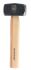 RS PRO Medium Carbon Steel Lump Hammer with Wood Handle, 1.1kg