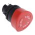 BACO Red Round No Push Button Head, Stop, Turn to Reset Actuation, 22mm Cutout