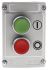 Interruptor de estación de control BACO Retorno por Resorte Roscado 10A IP66 Verde, Rojo