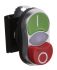 BACO Green, Red Illuminated Spring Return Push Button Head, 22mm Cutout, IP66