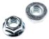 RS PRO, Bright Zinc Plated Steel Flanged Hex Nut, DIN 6923, M12