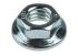 RS PRO, Bright Zinc Plated Steel Flanged Hex Nut, DIN 6923, M5