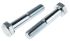 RS PRO Bright Zinc Plated Steel, Hex Bolt, M20 x 100.0mm