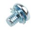 RS PRO M4 x 6mm Zinc Plated Steel Pan Head Sems Screw, External Tooth Washer