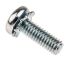 RS PRO M4 x 12mm Zinc Plated Steel Pan Head Sems Screw, External Tooth Washer