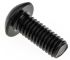 RS PRO Black, Self-Colour Steel Hex Socket Button Screw, ISO 7380, M4 x 10mm