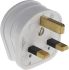 MK Electric Kabel Netzsteckverbinder Weiß, 2P+E Britisch / 0 USB-Buchsen, 240 V ac / 13A, für UK
