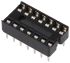 Winslow, W3100 2.54mm Pitch Vertical 14 Way, Through Hole Stamped Pin Open Frame IC Dip Socket, 10A