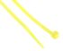 RS PRO Cable Tie, 203mm x 3.6 mm, Yellow Nylon, Pk-100