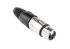 Neutrik Cable Mount XLR Connector, Female, 50 V, 3 Way, Silver over Nickel Plating