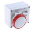 Scame Horizontal Switchable IP66, IP67 Industrial Interlock Socket 3PN+E, Earthing Position 6h, 16A, 415 V