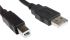 Cable USB 2.0 Roline, con A. USB A Macho, con B. USB B Macho, long. 800mm, color Negro