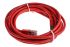 RS PRO Cat6 Male RJ45 to Male RJ45 Ethernet Cable, S/FTP, Red PVC Sheath, 3m
