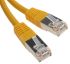 RS PRO Cat6 Male RJ45 to Male RJ45 Ethernet Cable, S/FTP, Yellow PVC Sheath, 10m