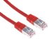 RS PRO Cat6 Male RJ45 to Male RJ45 Ethernet Cable, S/FTP, Red PVC Sheath, 10m