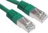 RS PRO Cat6 Male RJ45 to Male RJ45 Ethernet Cable, S/FTP, Green PVC Sheath, 0.5m
