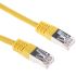 RS PRO Cat6 Male RJ45 to Male RJ45 Ethernet Cable, S/FTP, Yellow PVC Sheath, 0.5m