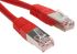 RS PRO Cat6 Male RJ45 to Male RJ45 Ethernet Cable, S/FTP, Red PVC Sheath, 0.5m