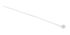 HellermannTyton Cable Tie, Releasable, 250mm x 4.6 mm, Natural Polyamide 6.6 (PA66), Pk-100
